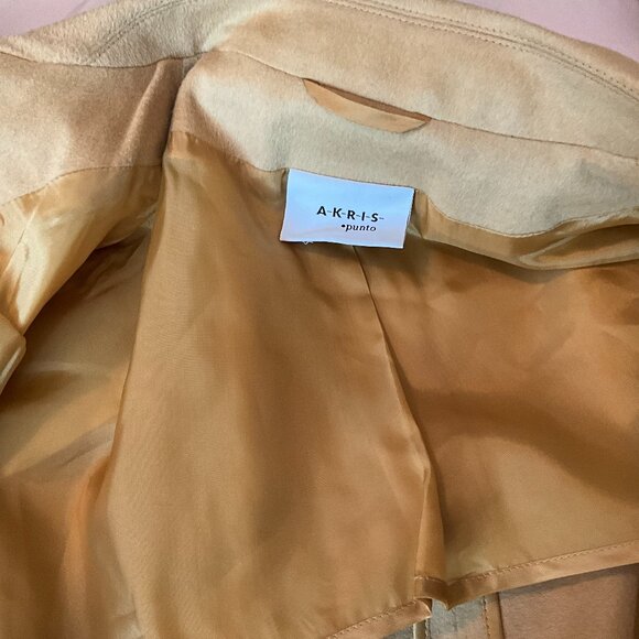 Luxury Akris Punto Women's Wool‎ & Angora Caramel Blazer Jacket Size 6 - Picture 2 of 9